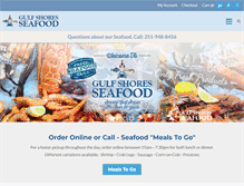 Tablet Screenshot of gulfshoresseafood.com